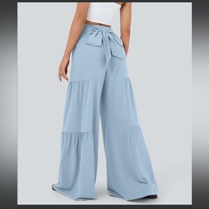 NWT Halara BF High Waisted Tie Front & Back Wide Leg Flowy Pants Size XSmall